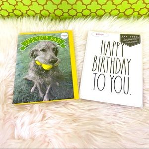 Rae Dunn & Doggie GREETING CARDS Lot of 2